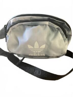 Adidas Trefoil Waist Bag Tie Dye Blue Puffer Fanny Pack Adjustable Strap Gym Bag